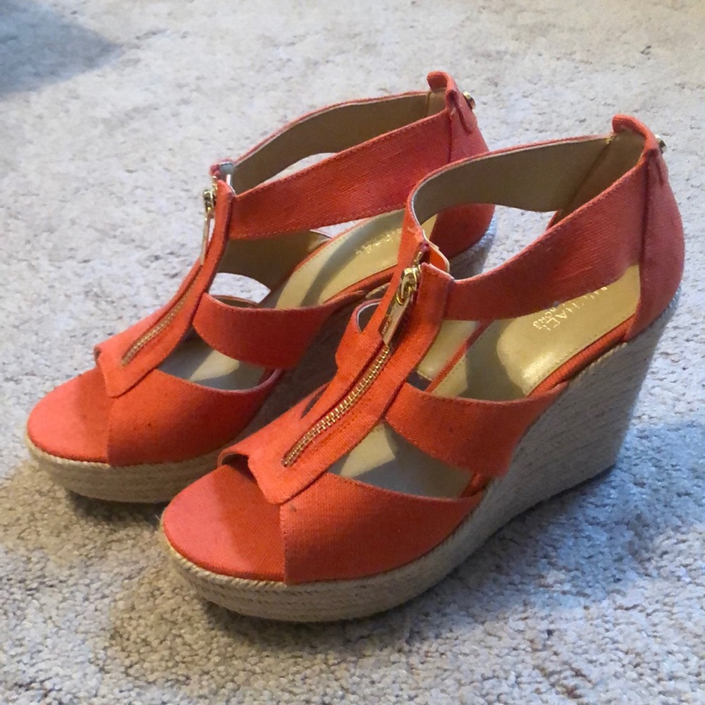 Michael Kors Wedges Orange Size 8